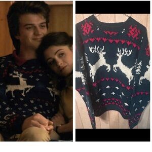 ASO Extremely Rare Vintage Steve Harrington Reindeer Sweater Christmas 1980s